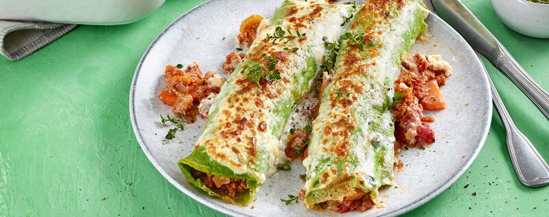 4 23 Gruene Crespelle Mit Veggie Hack Bolognese 1920x760px Ad6625e5