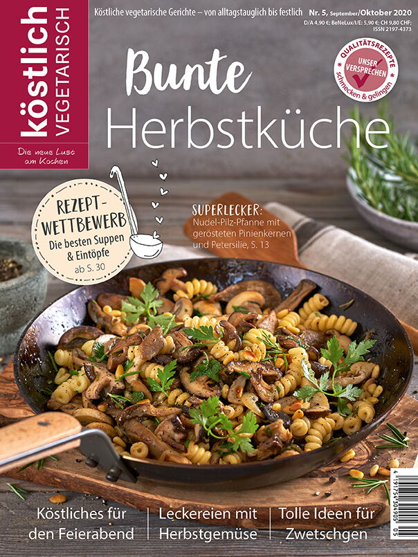 Kochzeitschrift Koestlich Vegetarisch Bunte Herbstkueche Kv 5 2020 Titelseite Gross 72dpi Rgb 604x805px D9c09d44