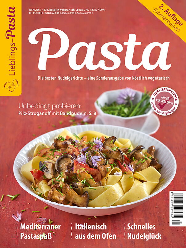 Magazin Koestliche Vegetarisch Sonderheft PASTA Neuauflage 2021  Titel 300dpi Rgb Gross 604x805px 1596946a