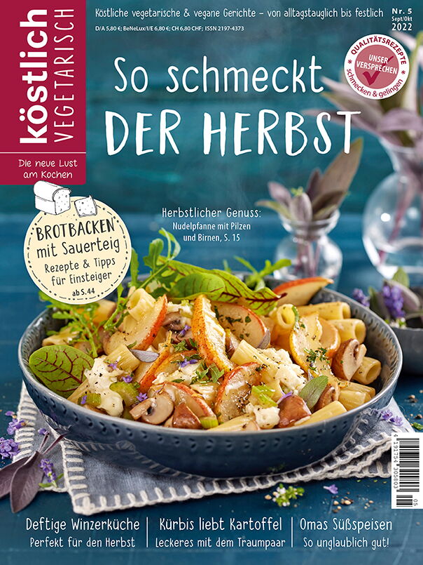 Kochzeitschrift Koestlich Vegetarisch So Schmeckt Der Herbst Kv 5 2022 Titelseite Gross 72dpi Rgb 604x805px 5d9f250a