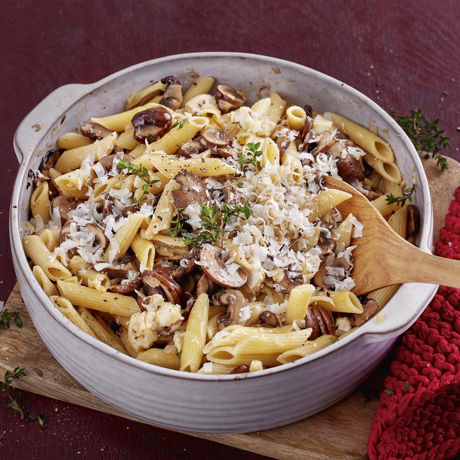 6 23 Baked Brie Pasta Mit Pilzen 1600x1600px