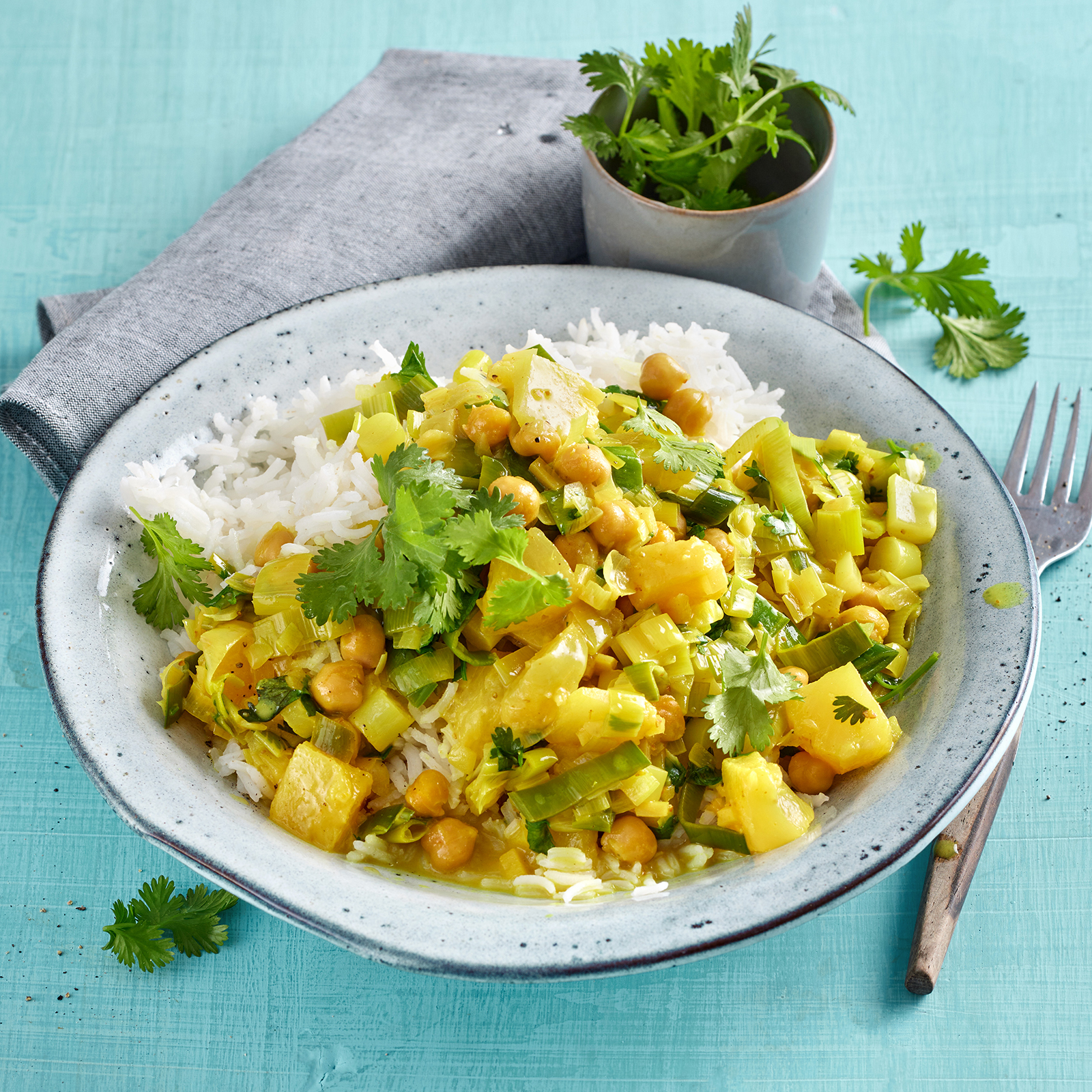 1 24 Lauch Ananas Curry Mit Basmatireis 1600x1600px